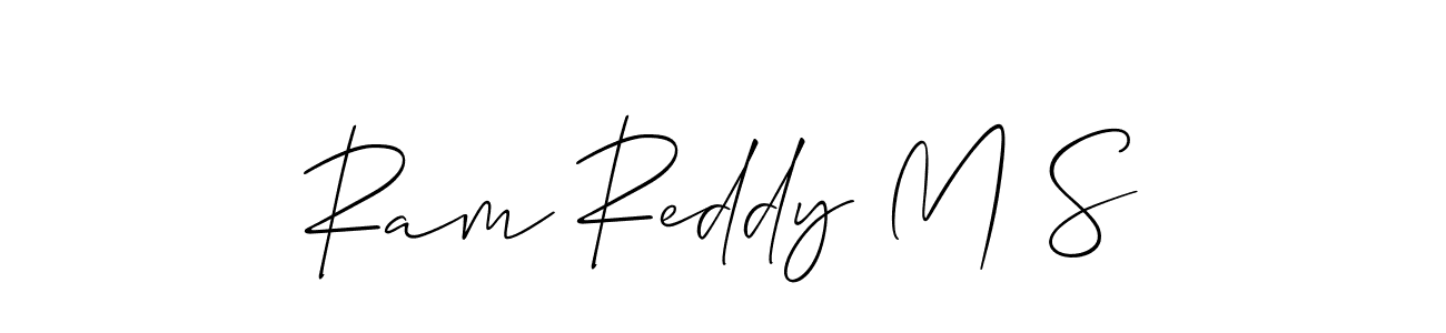 Ram Reddy M S stylish signature style. Best Handwritten Sign (Allison_Script) for my name. Handwritten Signature Collection Ideas for my name Ram Reddy M S. Ram Reddy M S signature style 2 images and pictures png