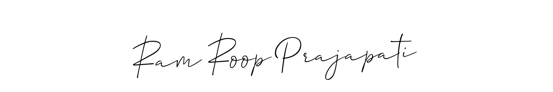 Also we have Ram Roop Prajapati name is the best signature style. Create professional handwritten signature collection using Allison_Script autograph style. Ram Roop Prajapati signature style 2 images and pictures png