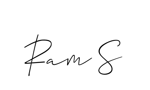 Make a beautiful signature design for name Ram S. With this signature (Allison_Script) style, you can create a handwritten signature for free. Ram S signature style 2 images and pictures png