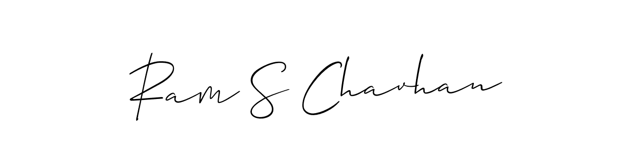 How to make Ram S Chavhan name signature. Use Allison_Script style for creating short signs online. This is the latest handwritten sign. Ram S Chavhan signature style 2 images and pictures png