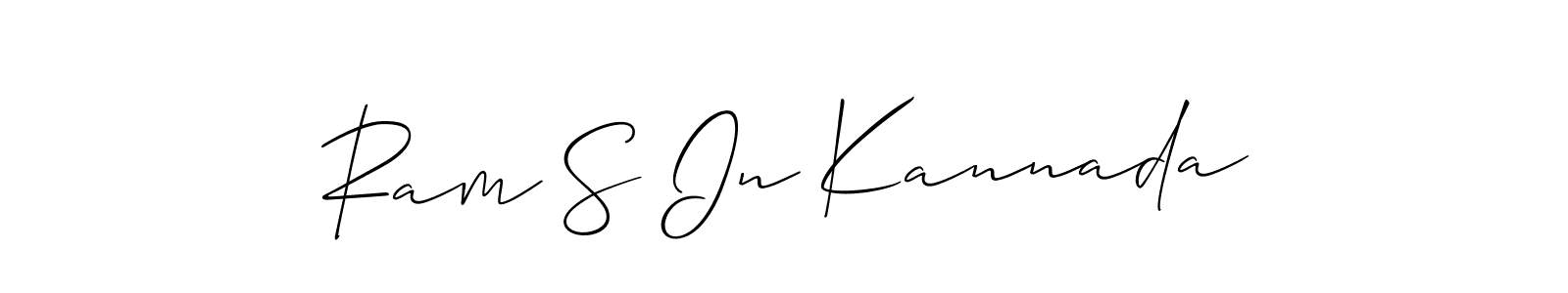 Use a signature maker to create a handwritten signature online. With this signature software, you can design (Allison_Script) your own signature for name Ram S In Kannada. Ram S In Kannada signature style 2 images and pictures png