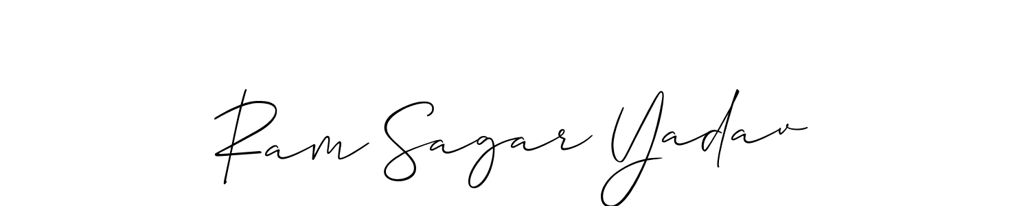 It looks lik you need a new signature style for name Ram Sagar Yadav. Design unique handwritten (Allison_Script) signature with our free signature maker in just a few clicks. Ram Sagar Yadav signature style 2 images and pictures png