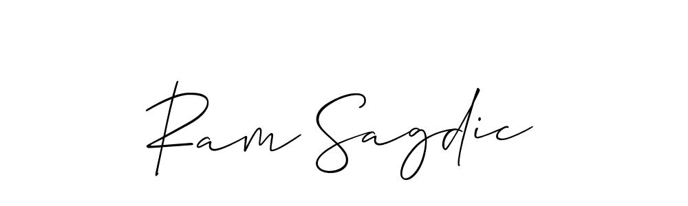 Use a signature maker to create a handwritten signature online. With this signature software, you can design (Allison_Script) your own signature for name Ram Sagdic. Ram Sagdic signature style 2 images and pictures png