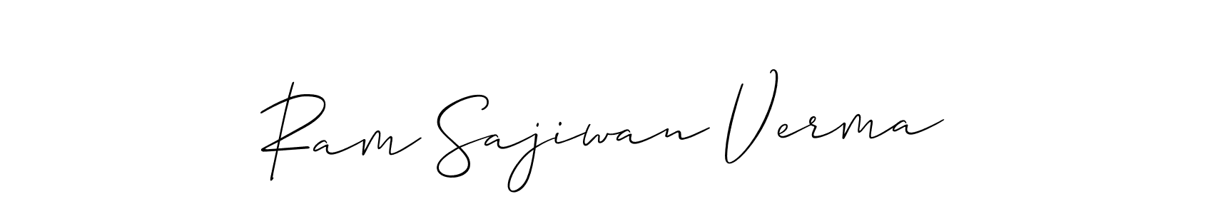 Similarly Allison_Script is the best handwritten signature design. Signature creator online .You can use it as an online autograph creator for name Ram Sajiwan Verma. Ram Sajiwan Verma signature style 2 images and pictures png