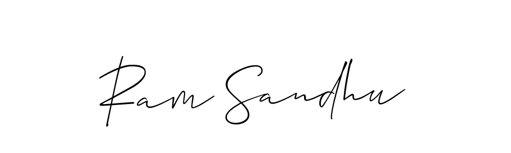 How to make Ram Sandhu name signature. Use Allison_Script style for creating short signs online. This is the latest handwritten sign. Ram Sandhu signature style 2 images and pictures png