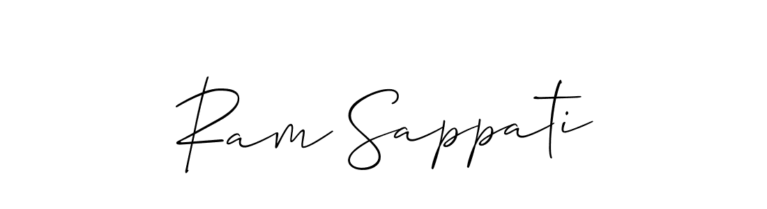 Use a signature maker to create a handwritten signature online. With this signature software, you can design (Allison_Script) your own signature for name Ram Sappati. Ram Sappati signature style 2 images and pictures png