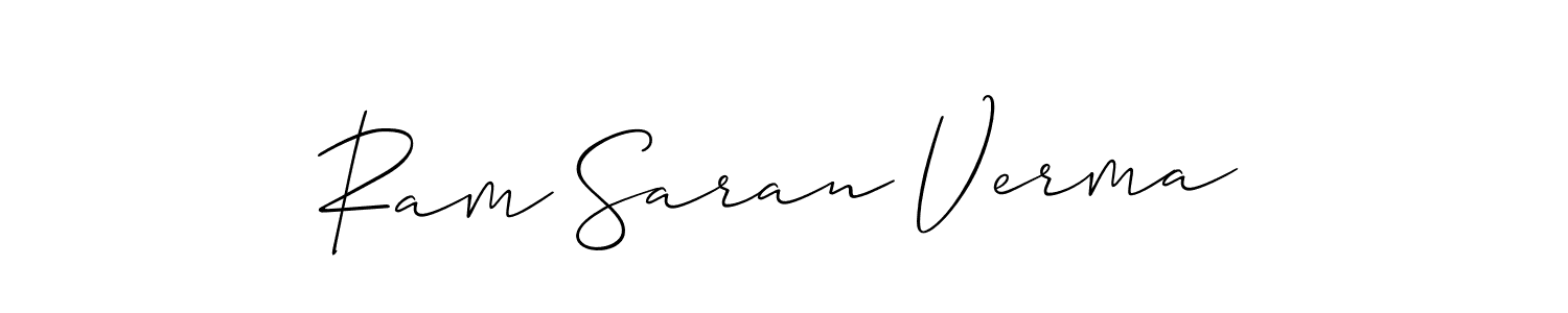 It looks lik you need a new signature style for name Ram Saran Verma. Design unique handwritten (Allison_Script) signature with our free signature maker in just a few clicks. Ram Saran Verma signature style 2 images and pictures png