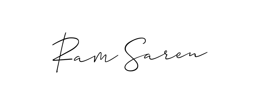 How to Draw Ram Saren signature style? Allison_Script is a latest design signature styles for name Ram Saren. Ram Saren signature style 2 images and pictures png