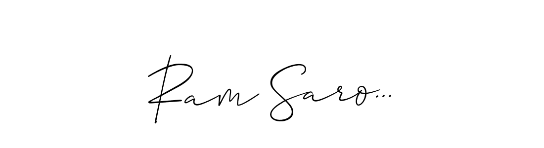 Create a beautiful signature design for name Ram Saro.... With this signature (Allison_Script) fonts, you can make a handwritten signature for free. Ram Saro... signature style 2 images and pictures png