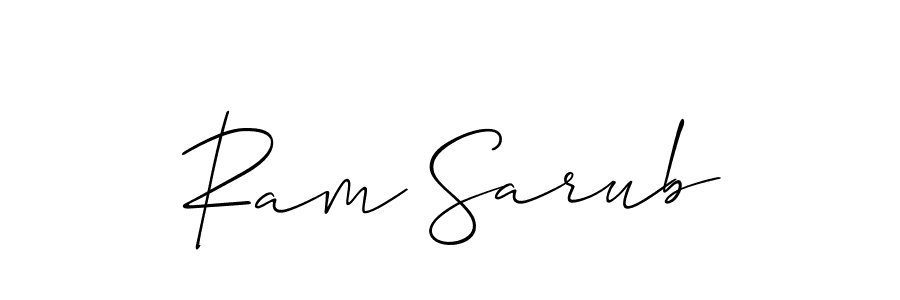Allison_Script is a professional signature style that is perfect for those who want to add a touch of class to their signature. It is also a great choice for those who want to make their signature more unique. Get Ram Sarub name to fancy signature for free. Ram Sarub signature style 2 images and pictures png
