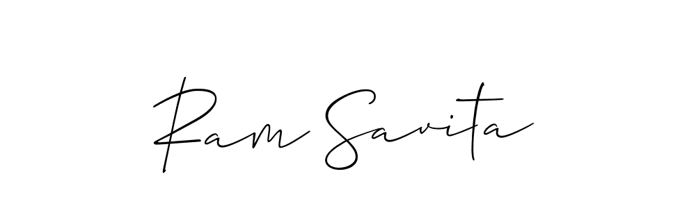 Use a signature maker to create a handwritten signature online. With this signature software, you can design (Allison_Script) your own signature for name Ram Savita. Ram Savita signature style 2 images and pictures png