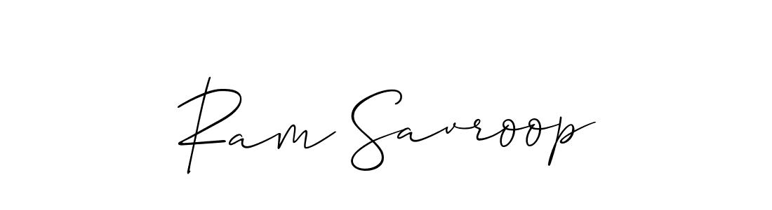 How to make Ram Savroop name signature. Use Allison_Script style for creating short signs online. This is the latest handwritten sign. Ram Savroop signature style 2 images and pictures png