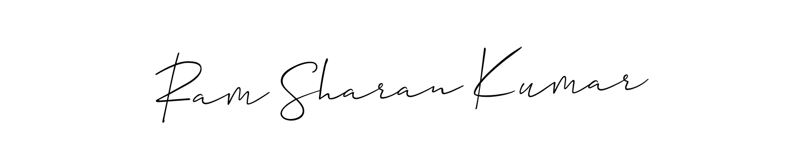 How to make Ram Sharan Kumar name signature. Use Allison_Script style for creating short signs online. This is the latest handwritten sign. Ram Sharan Kumar signature style 2 images and pictures png