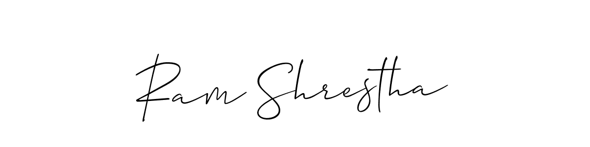 It looks lik you need a new signature style for name Ram Shrestha. Design unique handwritten (Allison_Script) signature with our free signature maker in just a few clicks. Ram Shrestha signature style 2 images and pictures png