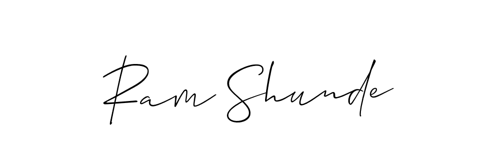 Use a signature maker to create a handwritten signature online. With this signature software, you can design (Allison_Script) your own signature for name Ram Shunde. Ram Shunde signature style 2 images and pictures png