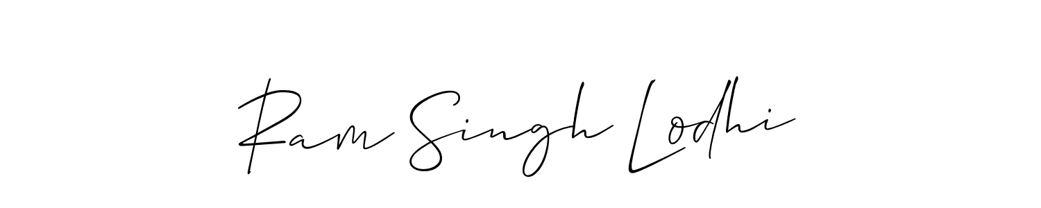 Use a signature maker to create a handwritten signature online. With this signature software, you can design (Allison_Script) your own signature for name Ram Singh Lodhi. Ram Singh Lodhi signature style 2 images and pictures png