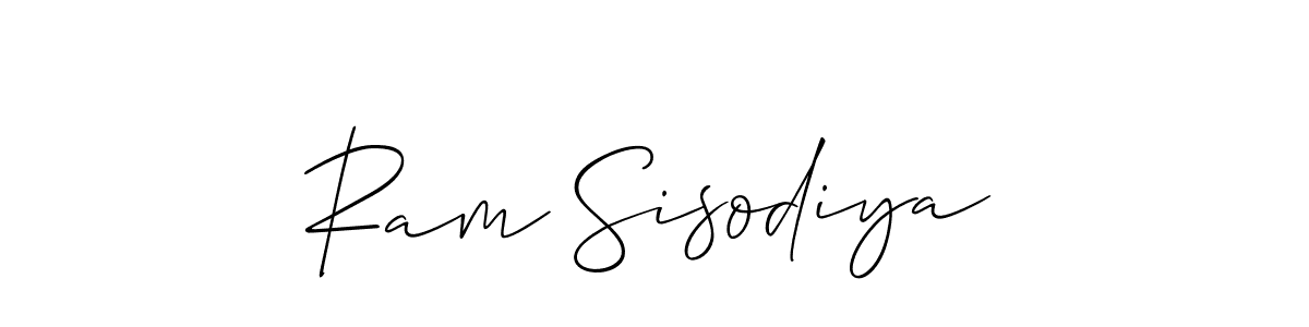 How to make Ram Sisodiya name signature. Use Allison_Script style for creating short signs online. This is the latest handwritten sign. Ram Sisodiya signature style 2 images and pictures png