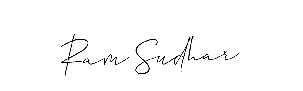 How to make Ram Sudhar signature? Allison_Script is a professional autograph style. Create handwritten signature for Ram Sudhar name. Ram Sudhar signature style 2 images and pictures png