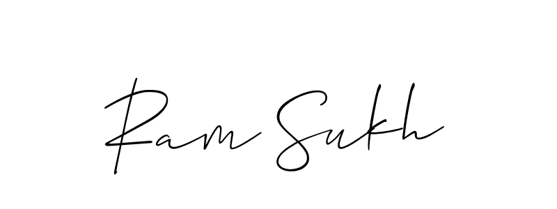 Also You can easily find your signature by using the search form. We will create Ram Sukh name handwritten signature images for you free of cost using Allison_Script sign style. Ram Sukh signature style 2 images and pictures png