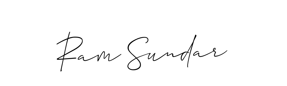 Use a signature maker to create a handwritten signature online. With this signature software, you can design (Allison_Script) your own signature for name Ram Sundar. Ram Sundar signature style 2 images and pictures png