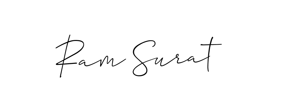 Create a beautiful signature design for name Ram Surat. With this signature (Allison_Script) fonts, you can make a handwritten signature for free. Ram Surat signature style 2 images and pictures png