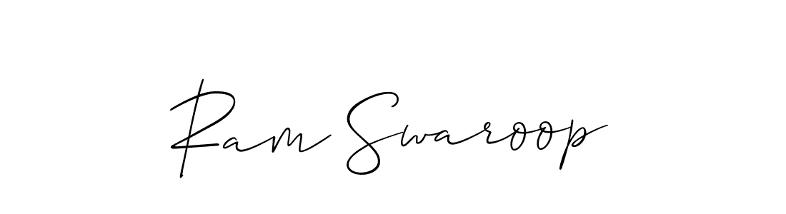 Ram Swaroop stylish signature style. Best Handwritten Sign (Allison_Script) for my name. Handwritten Signature Collection Ideas for my name Ram Swaroop. Ram Swaroop signature style 2 images and pictures png