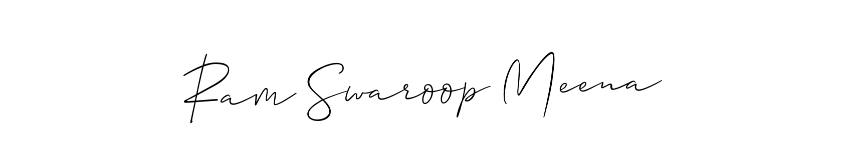 Also You can easily find your signature by using the search form. We will create Ram Swaroop Meena name handwritten signature images for you free of cost using Allison_Script sign style. Ram Swaroop Meena signature style 2 images and pictures png