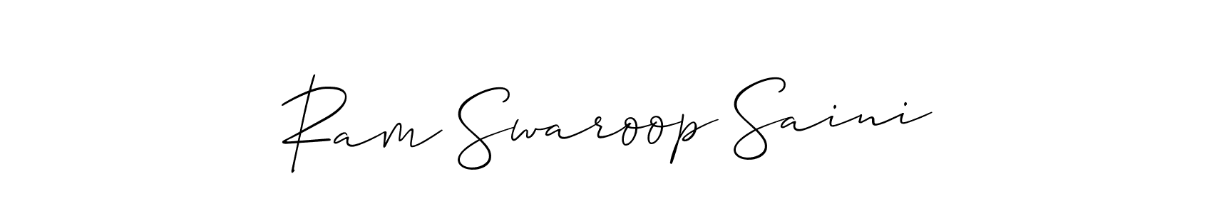 How to Draw Ram Swaroop Saini signature style? Allison_Script is a latest design signature styles for name Ram Swaroop Saini. Ram Swaroop Saini signature style 2 images and pictures png