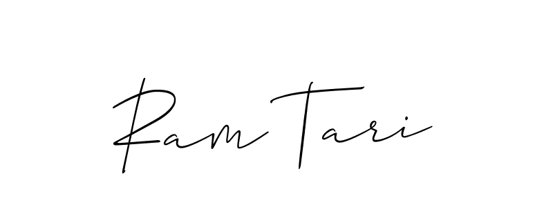 How to make Ram Tari name signature. Use Allison_Script style for creating short signs online. This is the latest handwritten sign. Ram Tari signature style 2 images and pictures png