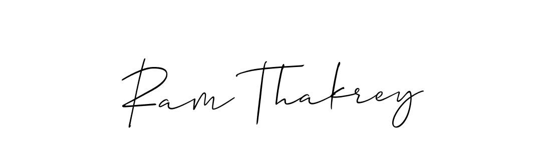 The best way (Allison_Script) to make a short signature is to pick only two or three words in your name. The name Ram Thakrey include a total of six letters. For converting this name. Ram Thakrey signature style 2 images and pictures png