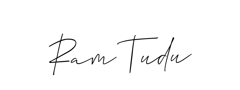 It looks lik you need a new signature style for name Ram Tudu. Design unique handwritten (Allison_Script) signature with our free signature maker in just a few clicks. Ram Tudu signature style 2 images and pictures png