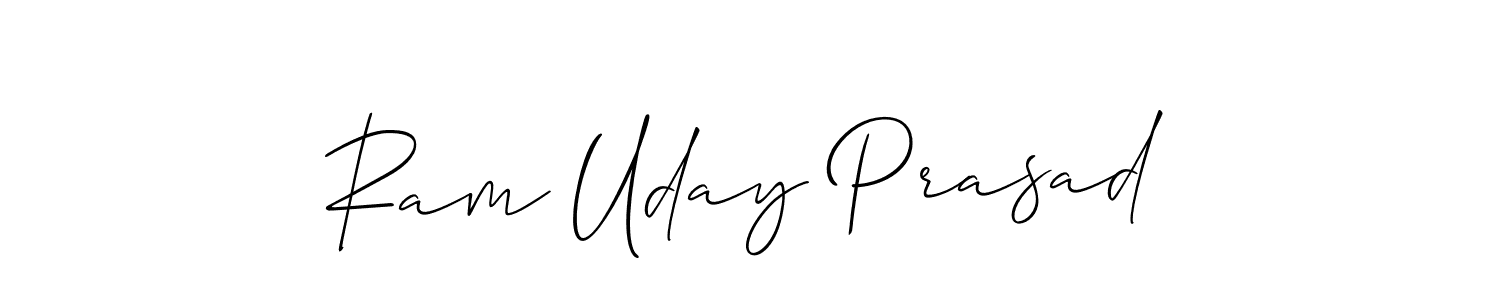 It looks lik you need a new signature style for name Ram Uday Prasad. Design unique handwritten (Allison_Script) signature with our free signature maker in just a few clicks. Ram Uday Prasad signature style 2 images and pictures png