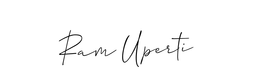 Also You can easily find your signature by using the search form. We will create Ram Uperti name handwritten signature images for you free of cost using Allison_Script sign style. Ram Uperti signature style 2 images and pictures png