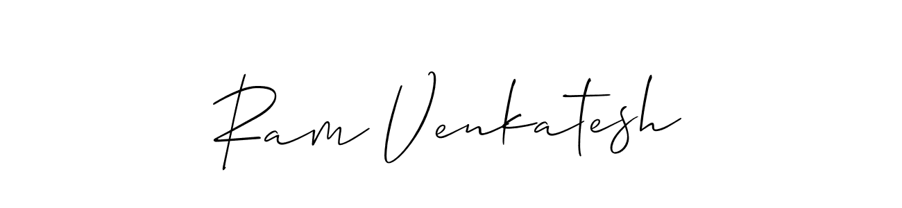 Ram Venkatesh stylish signature style. Best Handwritten Sign (Allison_Script) for my name. Handwritten Signature Collection Ideas for my name Ram Venkatesh. Ram Venkatesh signature style 2 images and pictures png