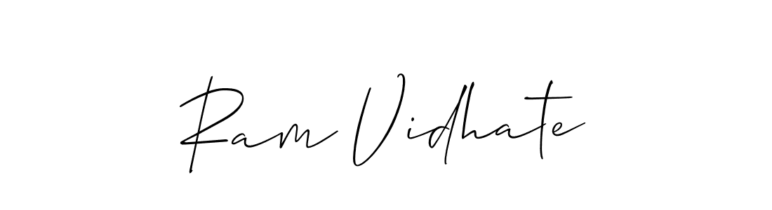 Design your own signature with our free online signature maker. With this signature software, you can create a handwritten (Allison_Script) signature for name Ram Vidhate. Ram Vidhate signature style 2 images and pictures png