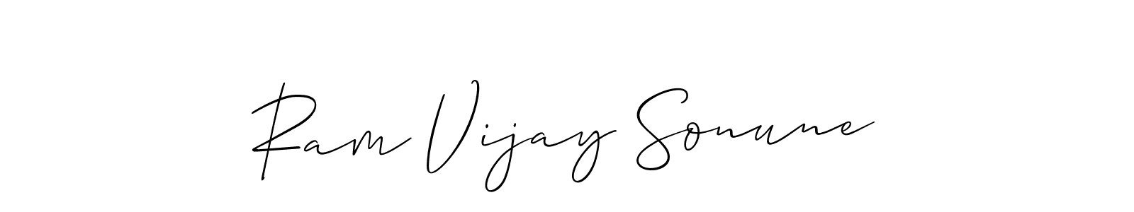 Design your own signature with our free online signature maker. With this signature software, you can create a handwritten (Allison_Script) signature for name Ram Vijay Sonune. Ram Vijay Sonune signature style 2 images and pictures png