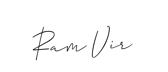 You should practise on your own different ways (Allison_Script) to write your name (Ram Vir) in signature. don't let someone else do it for you. Ram Vir signature style 2 images and pictures png