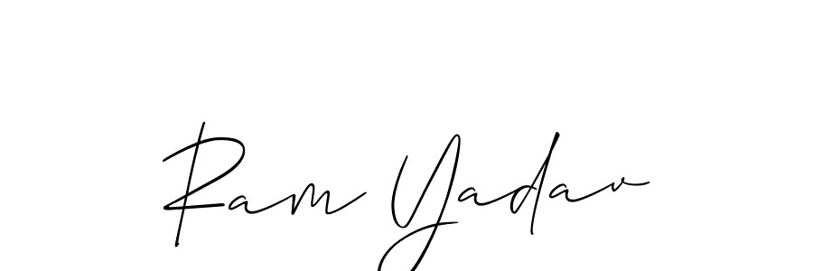 How to make Ram Yadav name signature. Use Allison_Script style for creating short signs online. This is the latest handwritten sign. Ram Yadav signature style 2 images and pictures png