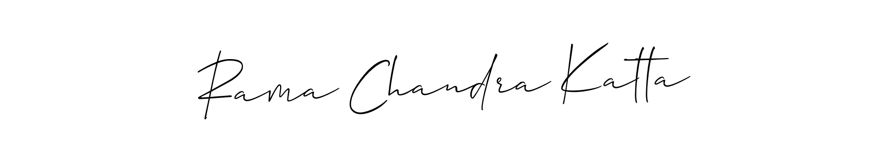 Create a beautiful signature design for name Rama Chandra Katta. With this signature (Allison_Script) fonts, you can make a handwritten signature for free. Rama Chandra Katta signature style 2 images and pictures png