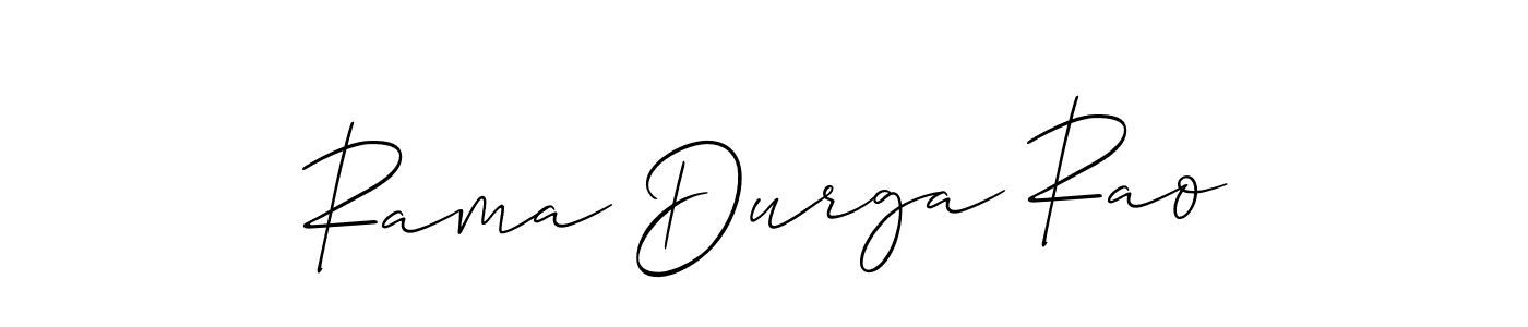 Use a signature maker to create a handwritten signature online. With this signature software, you can design (Allison_Script) your own signature for name Rama Durga Rao. Rama Durga Rao signature style 2 images and pictures png