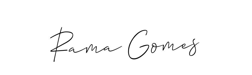 Also we have Rama Gomes name is the best signature style. Create professional handwritten signature collection using Allison_Script autograph style. Rama Gomes signature style 2 images and pictures png