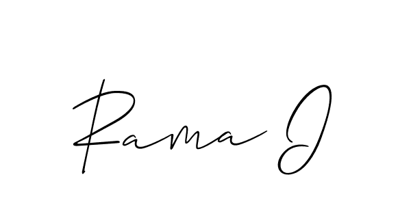 if you are searching for the best signature style for your name Rama I. so please give up your signature search. here we have designed multiple signature styles  using Allison_Script. Rama I signature style 2 images and pictures png