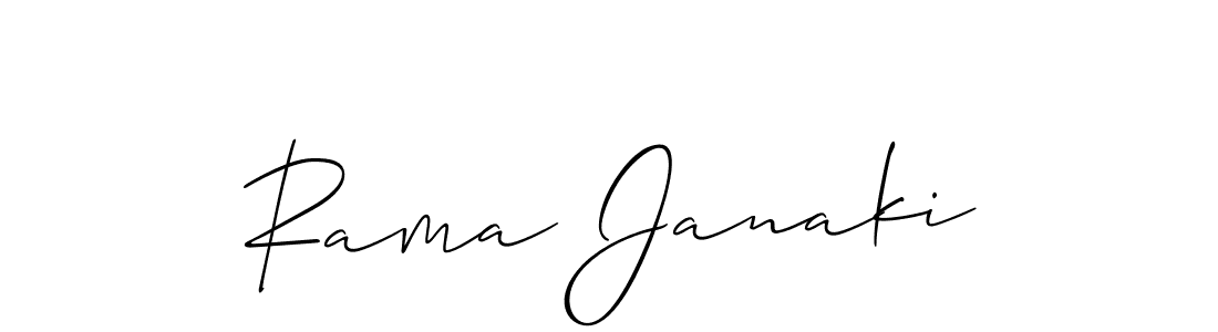 Also we have Rama Janaki name is the best signature style. Create professional handwritten signature collection using Allison_Script autograph style. Rama Janaki signature style 2 images and pictures png