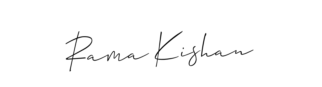 Also we have Rama Kishan name is the best signature style. Create professional handwritten signature collection using Allison_Script autograph style. Rama Kishan signature style 2 images and pictures png