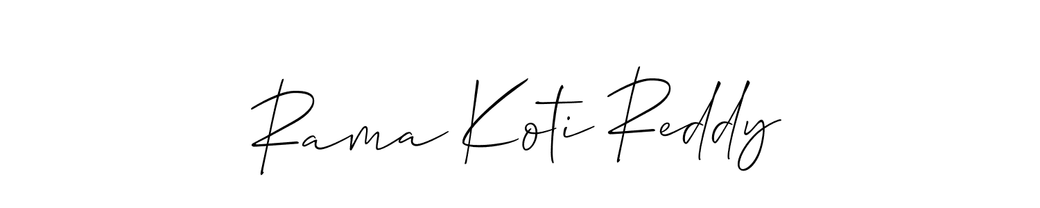 How to make Rama Koti Reddy name signature. Use Allison_Script style for creating short signs online. This is the latest handwritten sign. Rama Koti Reddy signature style 2 images and pictures png
