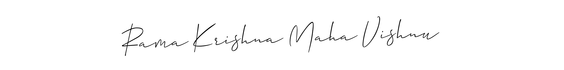 Use a signature maker to create a handwritten signature online. With this signature software, you can design (Allison_Script) your own signature for name Rama Krishna Maha Vishnu. Rama Krishna Maha Vishnu signature style 2 images and pictures png