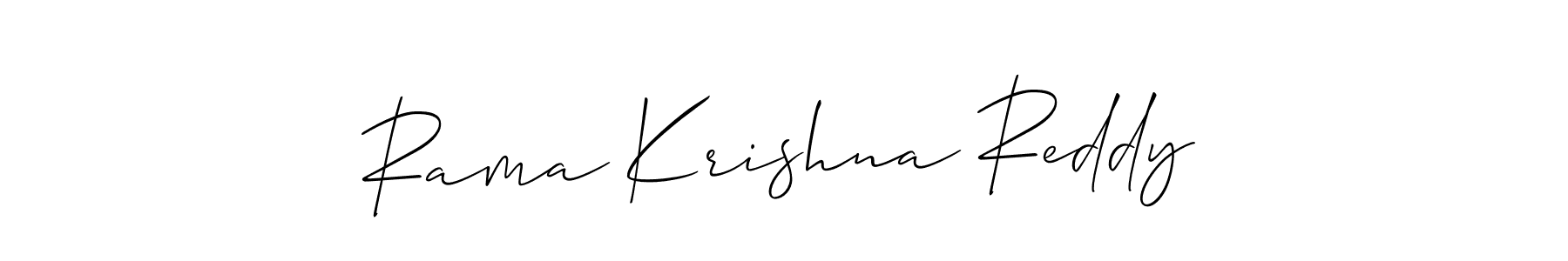 Use a signature maker to create a handwritten signature online. With this signature software, you can design (Allison_Script) your own signature for name Rama Krishna Reddy. Rama Krishna Reddy signature style 2 images and pictures png