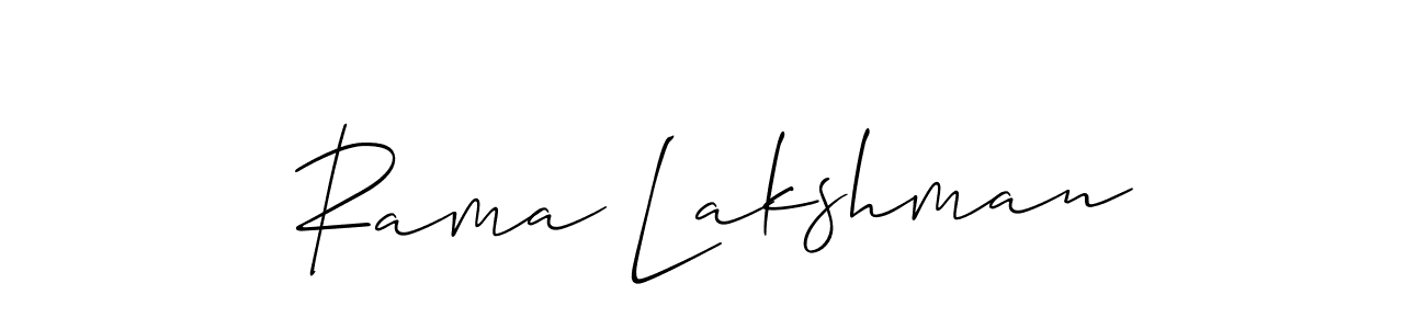 Design your own signature with our free online signature maker. With this signature software, you can create a handwritten (Allison_Script) signature for name Rama Lakshman. Rama Lakshman signature style 2 images and pictures png