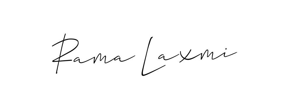 How to make Rama Laxmi name signature. Use Allison_Script style for creating short signs online. This is the latest handwritten sign. Rama Laxmi signature style 2 images and pictures png