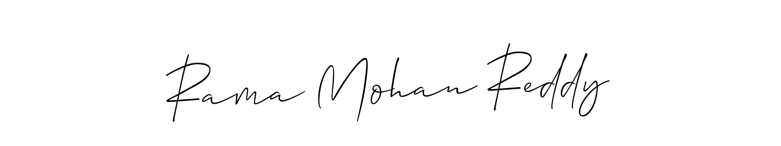 It looks lik you need a new signature style for name Rama Mohan Reddy. Design unique handwritten (Allison_Script) signature with our free signature maker in just a few clicks. Rama Mohan Reddy signature style 2 images and pictures png
